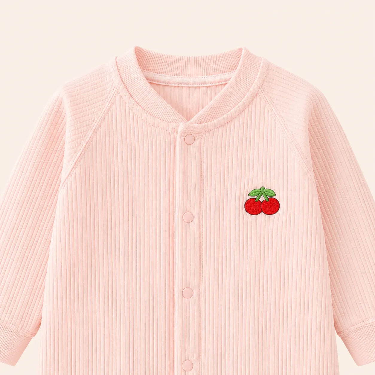 Macacão Bebê Cerejinha Rosa