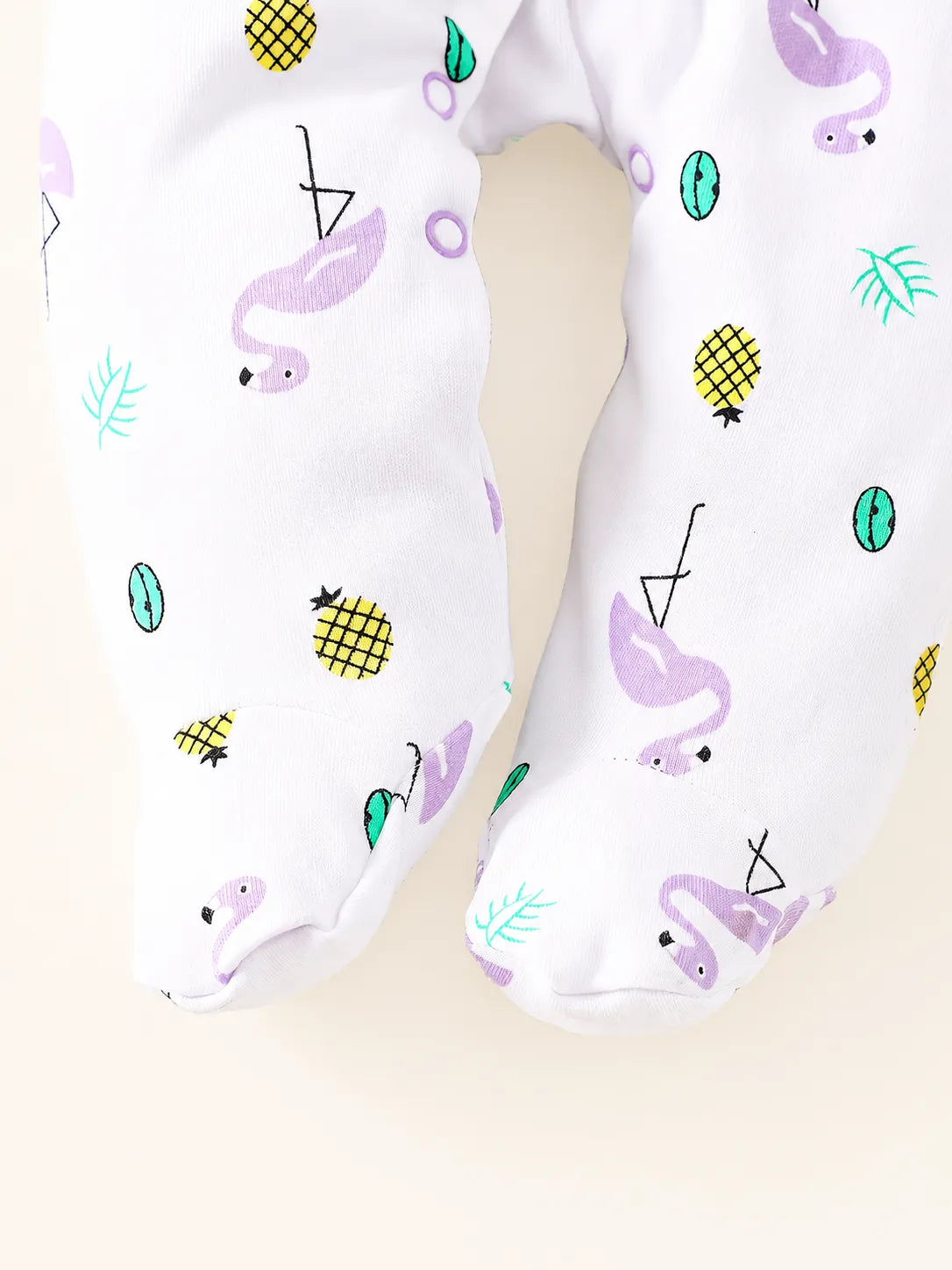 Conjunto Bebê Flamingo Lilás 8 Peças