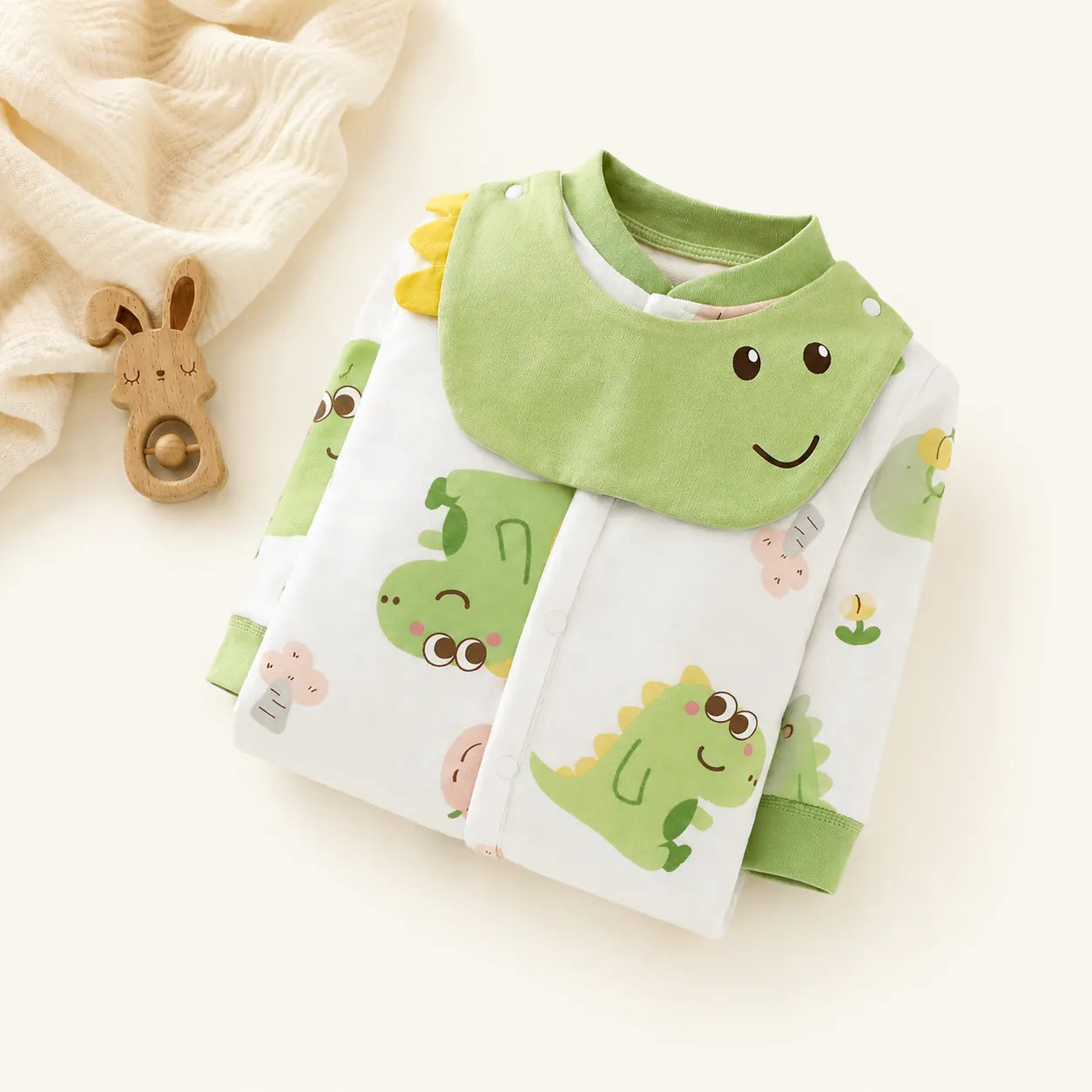 Macacão Bebê Dino Feliz