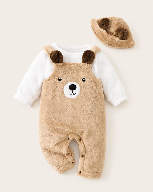 Conjunto Bebê Ursinho Pelúcia 3 Peças