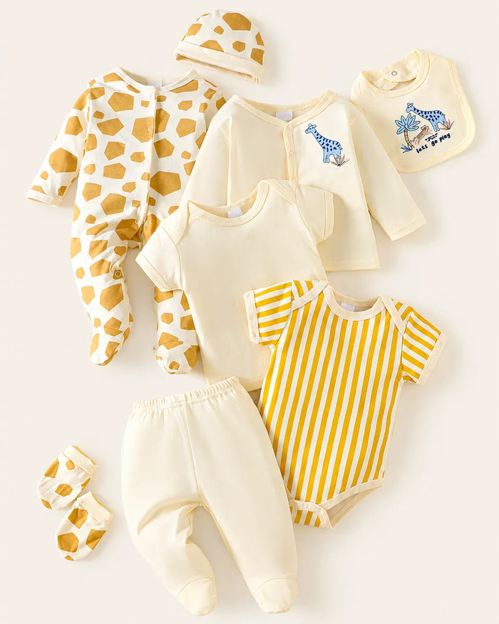 Conjunto Bebê Girafinha Safari 8 Peças